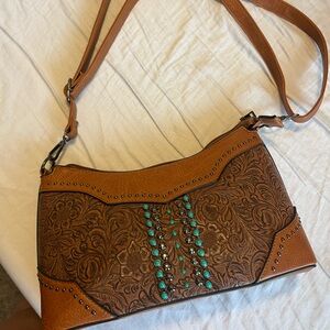 Western Brown Tooled Purse